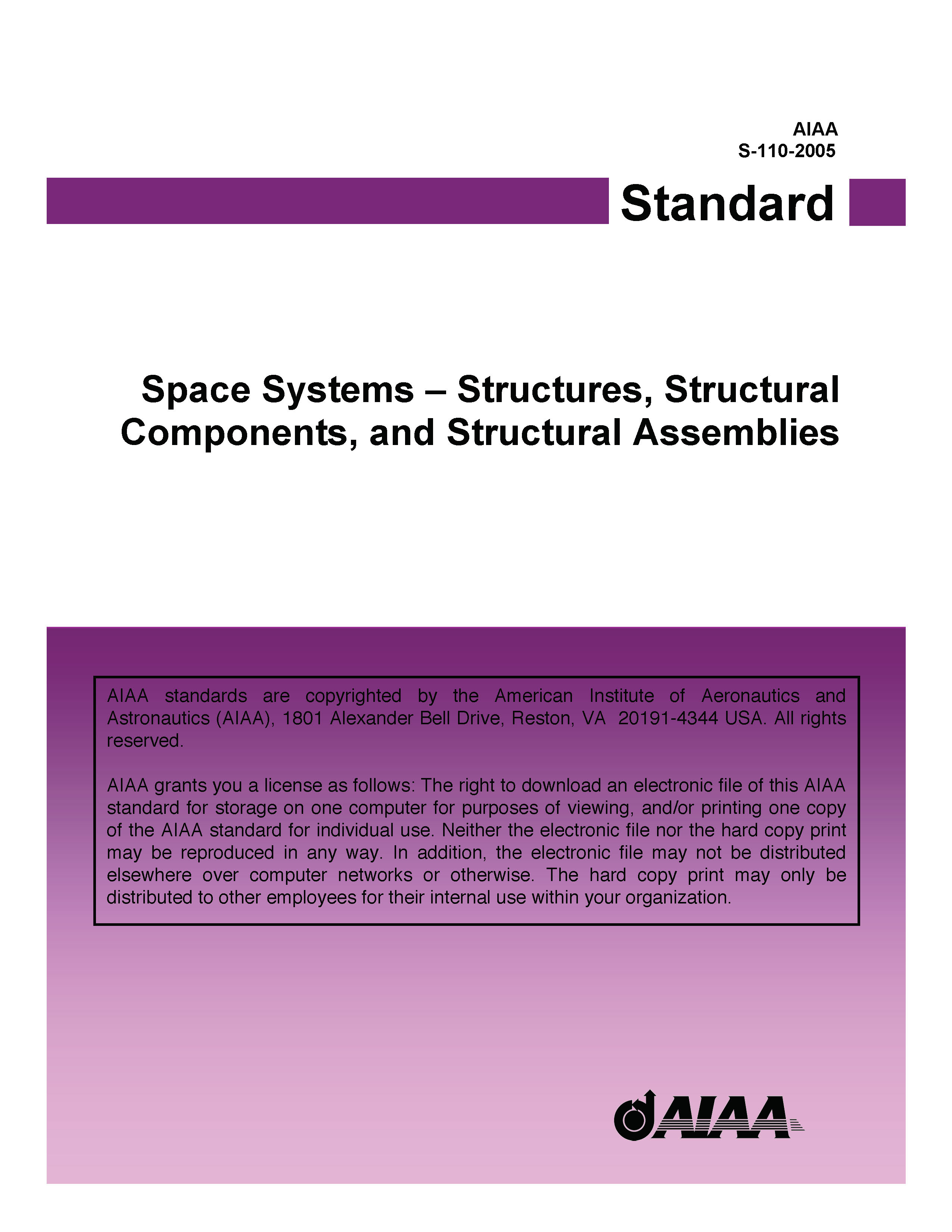 Standard: Space Systems — Structures, Structural Components, and